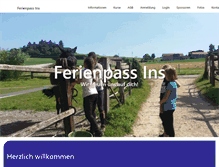 Tablet Screenshot of ferienpass-ins.ch